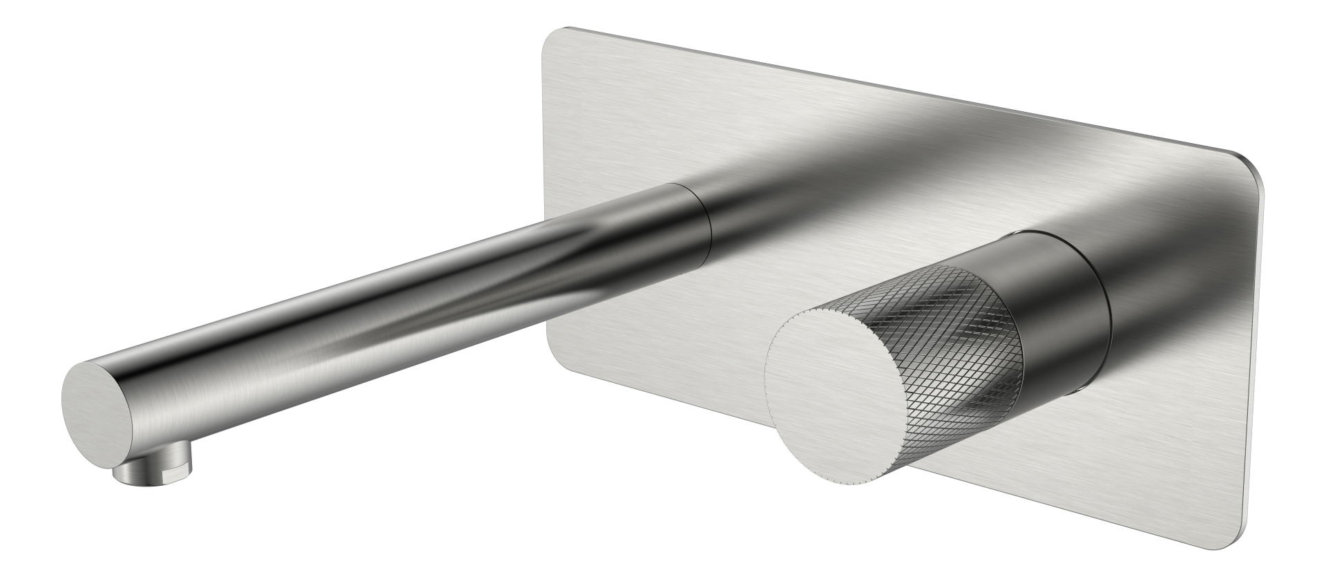 Фото Смеситель для раковины Boheme Stick 125-NB.2 настенный никель браш L 18,5 см