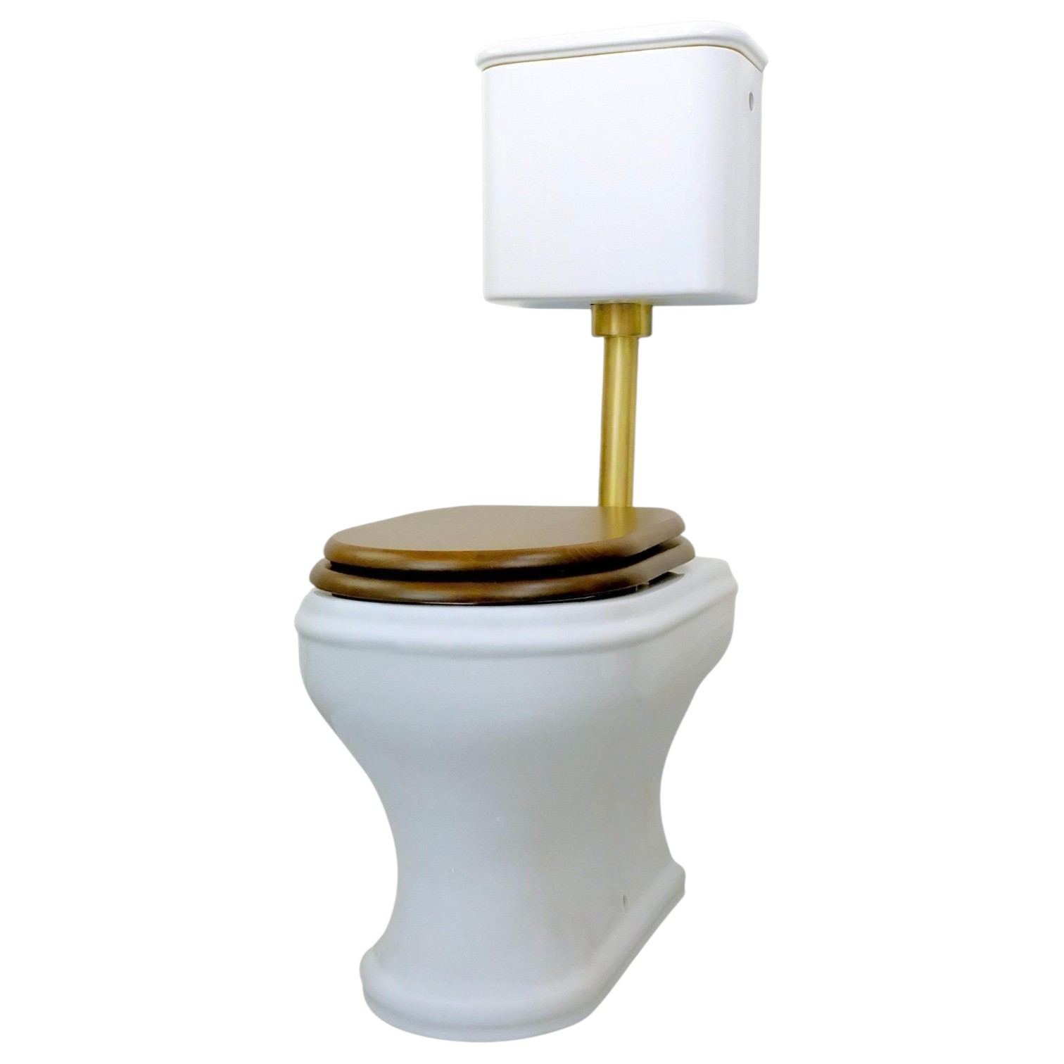 Фото Унитаз Migliore Charme 36380 со средним бачком кнопка бронза, выпуск универсальный