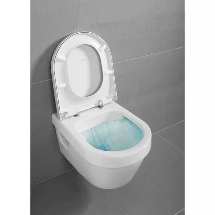 Фото Унитаз подвесной Villeroy & Boch Architectura 5684HR01, безободковый, с сиденьем с микролифтом, белый глянцевый