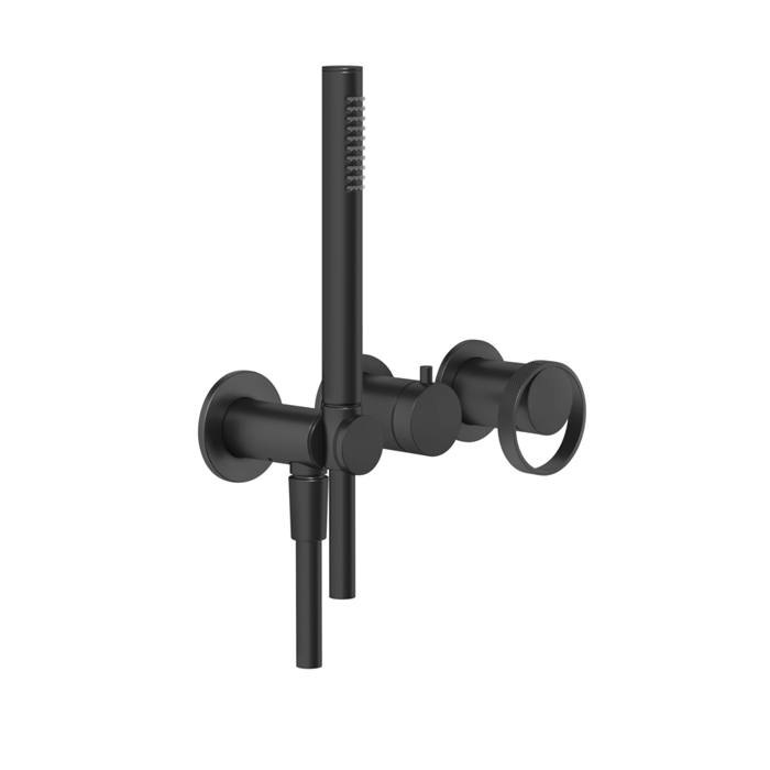 Фото Смеситель Gessi Anello 63345#299 для душа, черный матовый