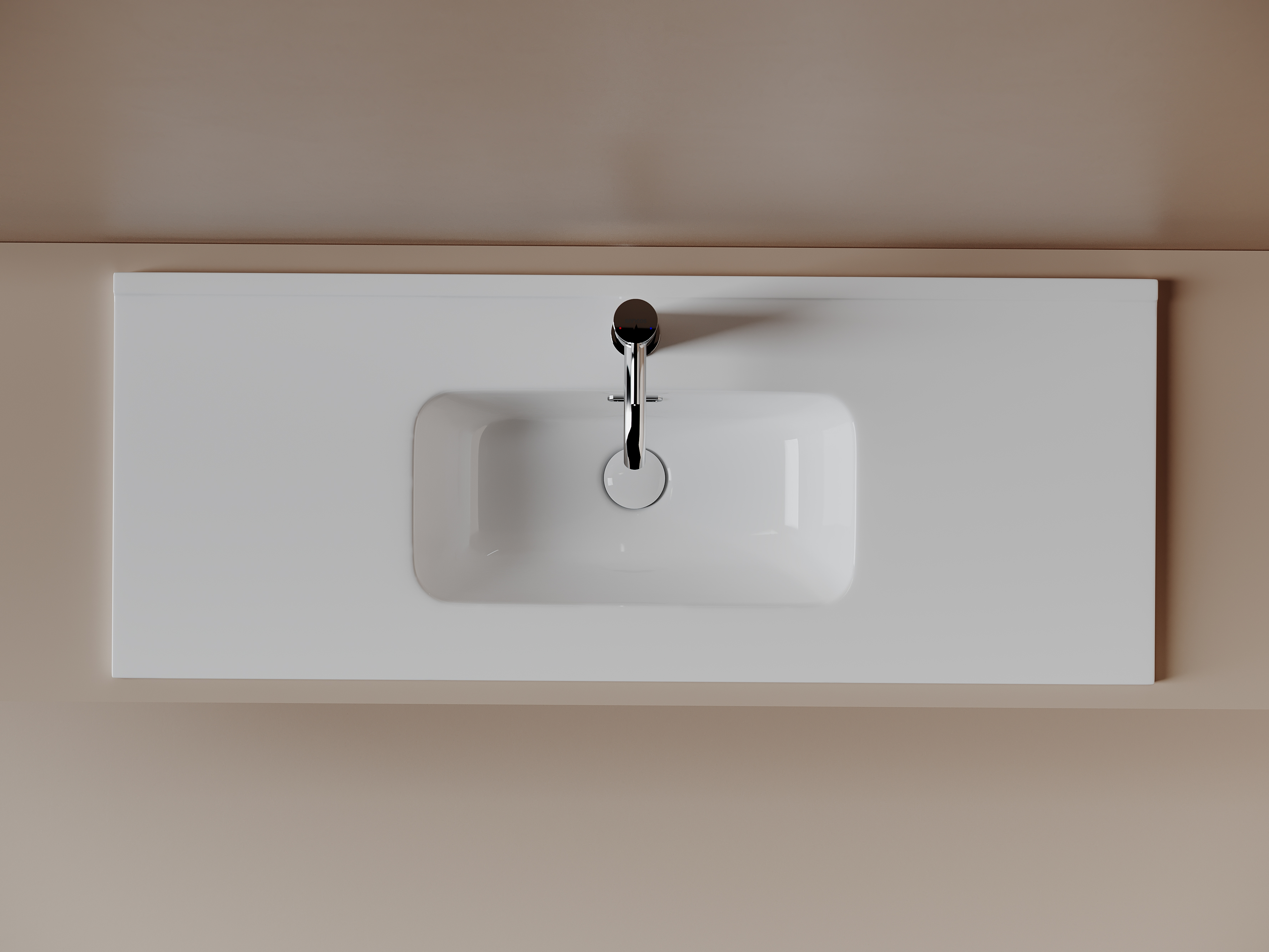 Фото Раковина Ceramicanova Compact CN7027 мебельная 101 × 39,5 × 17 см, белый глянцевый