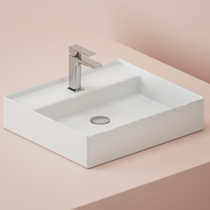 Фото Раковина Artceram Scalino SCL007 05 00 накладная 55 см, цвет белый