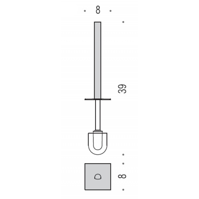 Фото Ершик Colombo Lulu B6258.CR подвесной хром глянец