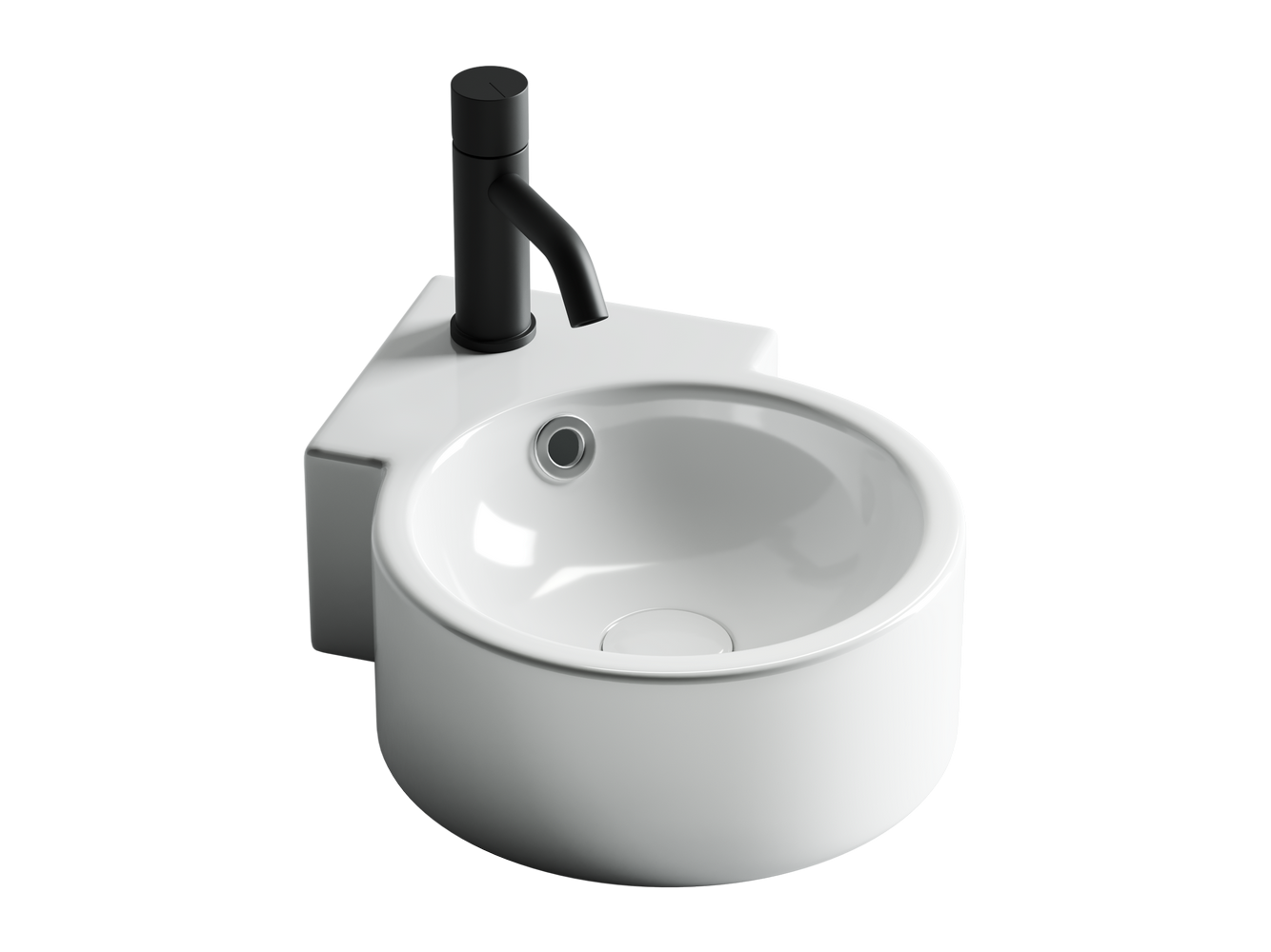 Фото Раковина Ceramicanova Element CN5019 подвесная угловая 31 × 41 × 12,5 см, белый глянцевый