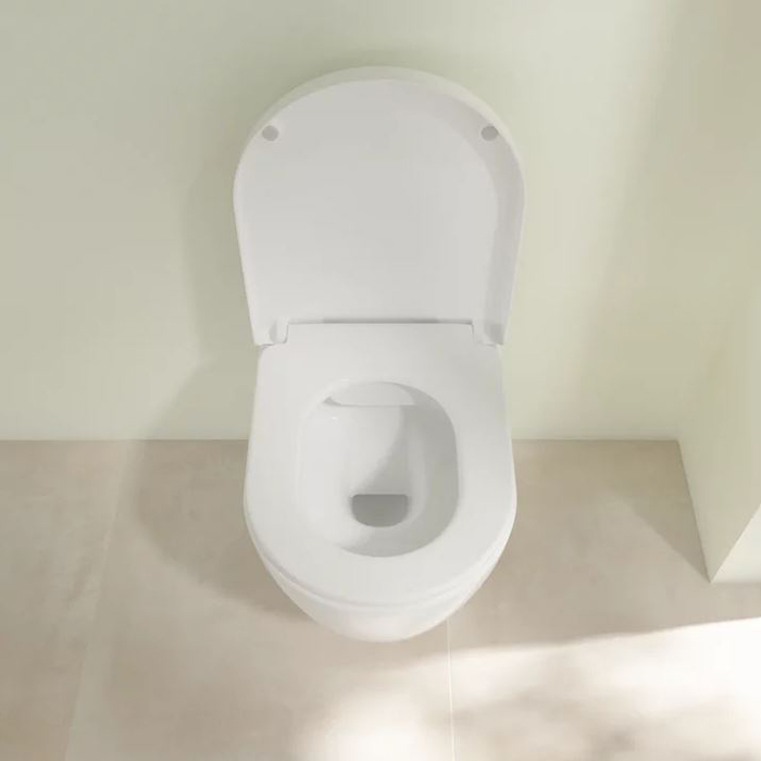 Фото Унитаз подвесной Villeroy & Boch Avento 5656HR01, безободковый, с сиденьем с микролифтом, белый глянцевый