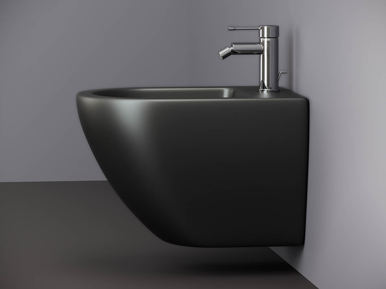 Фото Биде Ceramicanova Metropol CN4003MB подвесное, черный матовый