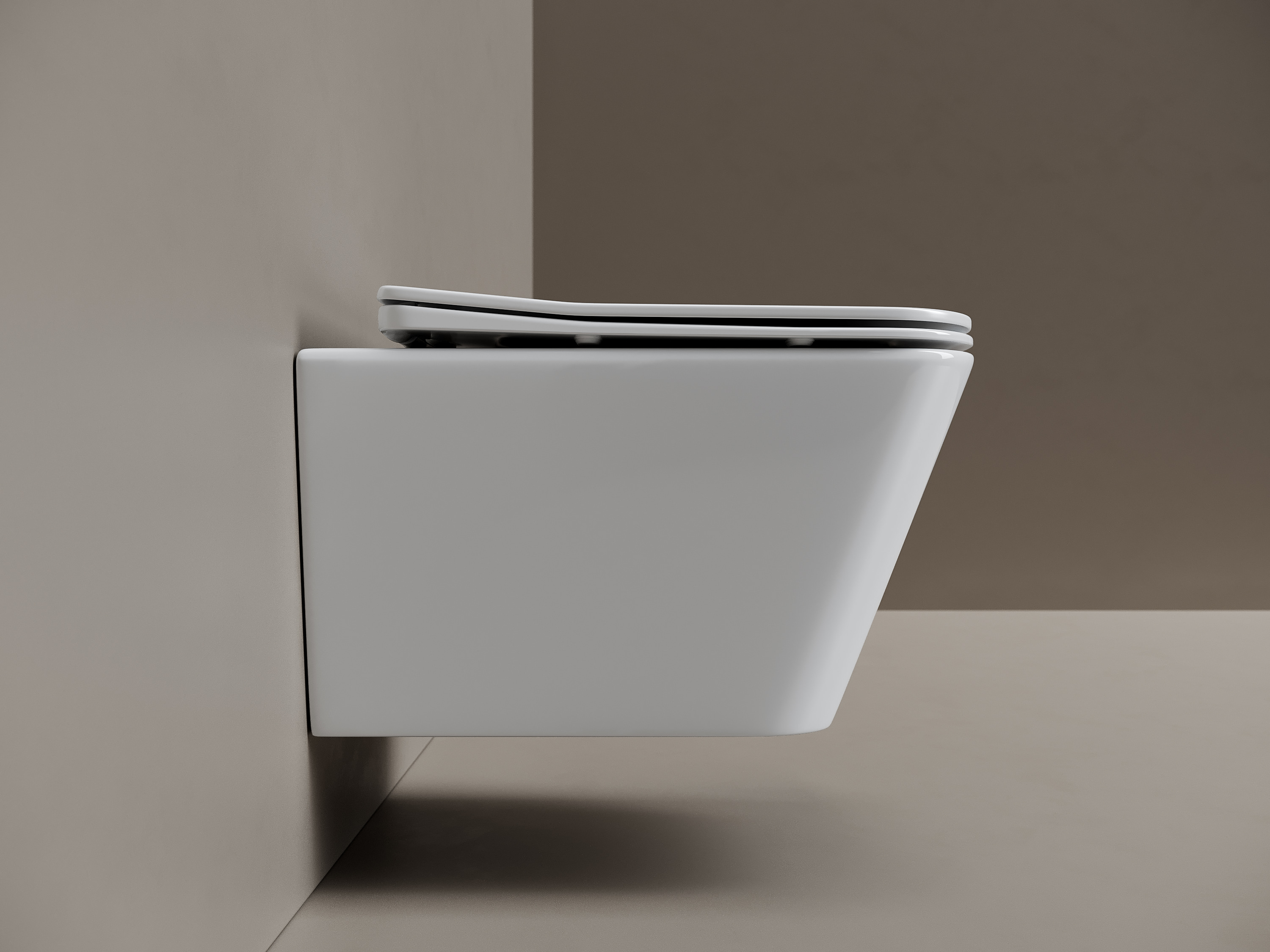 Фото Унитаз Ceramicanova Miro CN11003T с сиденьем подвесной, белый глянцевый