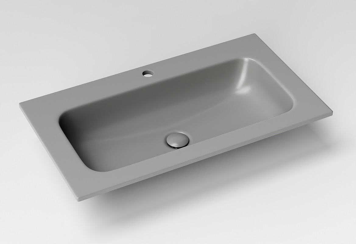 Фото Раковина Ceramicanova Grace CN7012MH мебельная 81 × 45,7 × 13,7 см, антрацит матовый