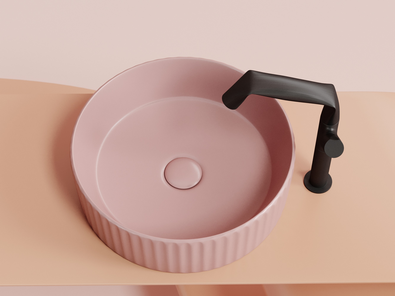Фото Раковина Ceramicanova Element CN6057MP накладная 36 × 36 × 11,5 см, розовый матовый
