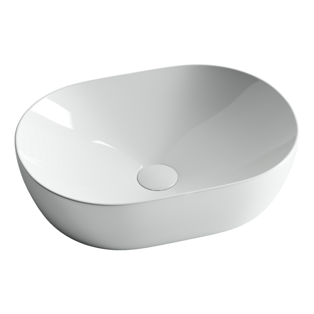 Фото Раковина Ceramicanova Element CN5010 накладная 48 × 35 × 13 см, белый глянцевый