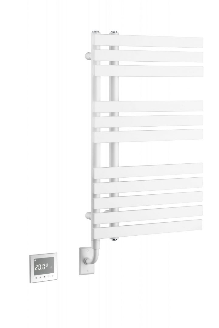Фото Полотенцесушитель Boheme Venturo 721-MW электрический, белый матовый h94x50 см
