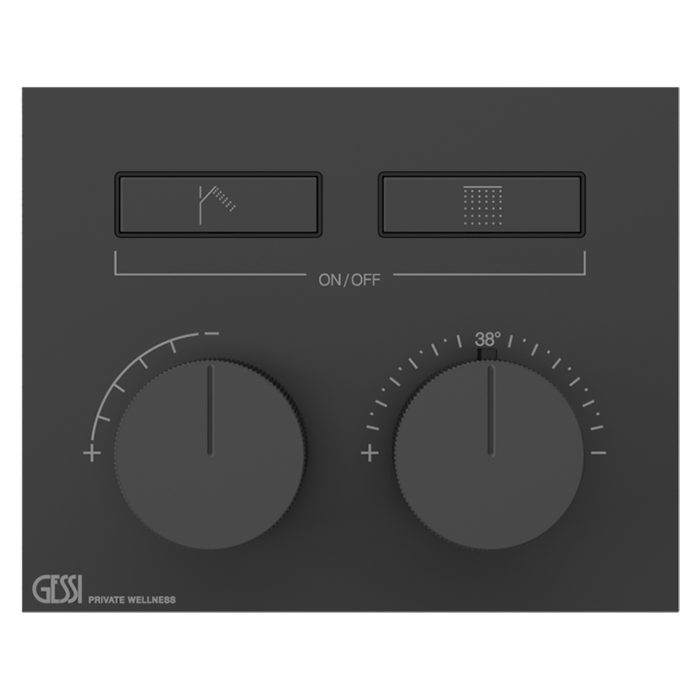 Фото Смеситель Gessi Hi-Fi 63004#299 для душа термостат, черный матовый