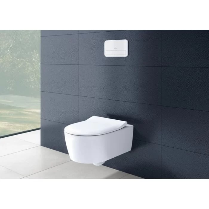 Фото Унитаз подвесной Villeroy & Boch Avento 5656RS01, безободковый, с сиденьем с микролифтом, белый глянцевый