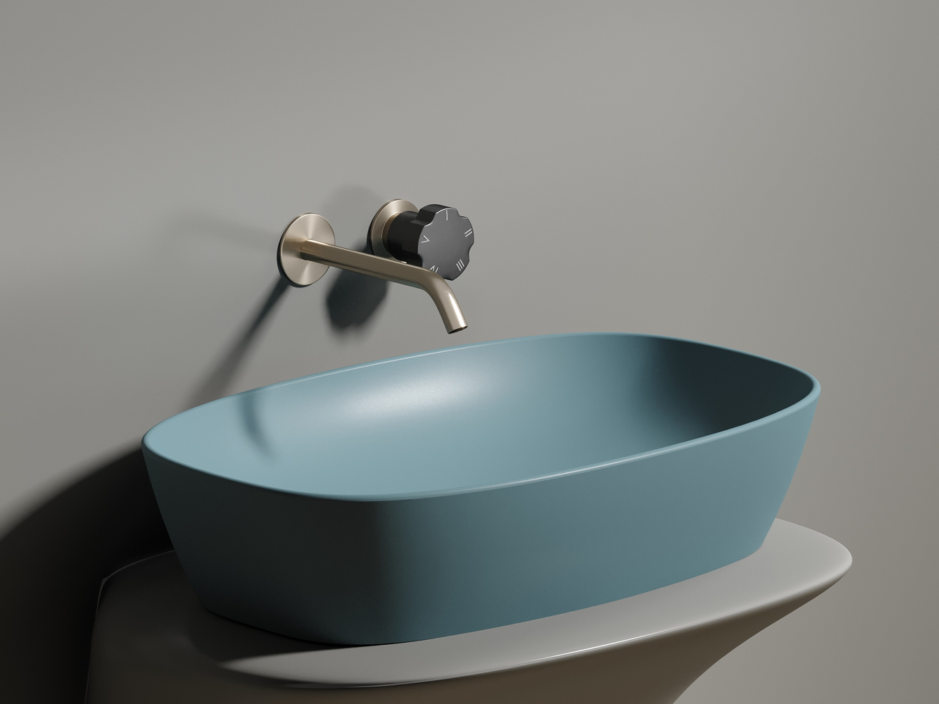 Фото Раковина Ceramicanova Element CN6049MLG накладная 61 × 38,5 × 14 см, зеленый матовый