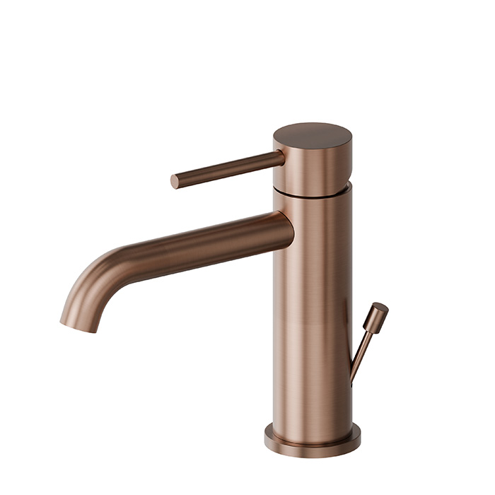 Фото Смеситель Newform X-Steel 316 69610X.59.067 для раковины с донным клапаном, медь браш PVD