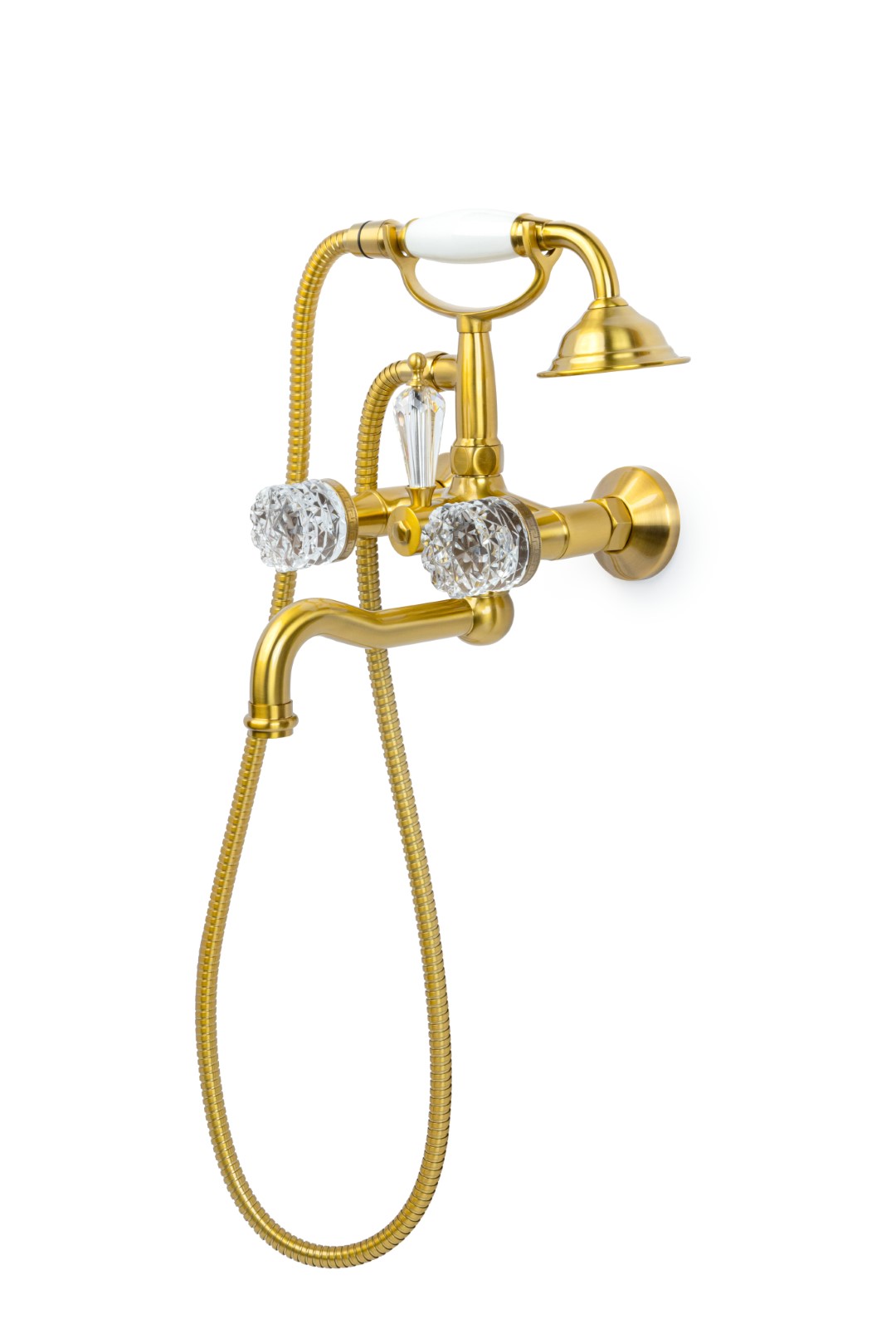 Фото Смеситель для ванны Boheme Crystal 313-CRST бронза