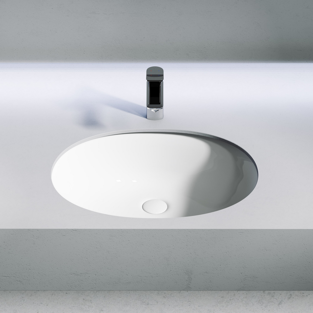 Фото Раковина Ceramicanova Element CN6076 встраиваемая под столешницу 56,7 × 42,8 × 15 см, белый глянцевый