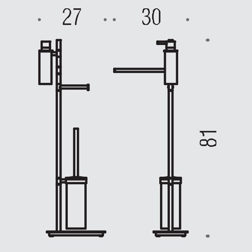 Фото Стойка Colombo Square B9918.CR напольная хром глянец