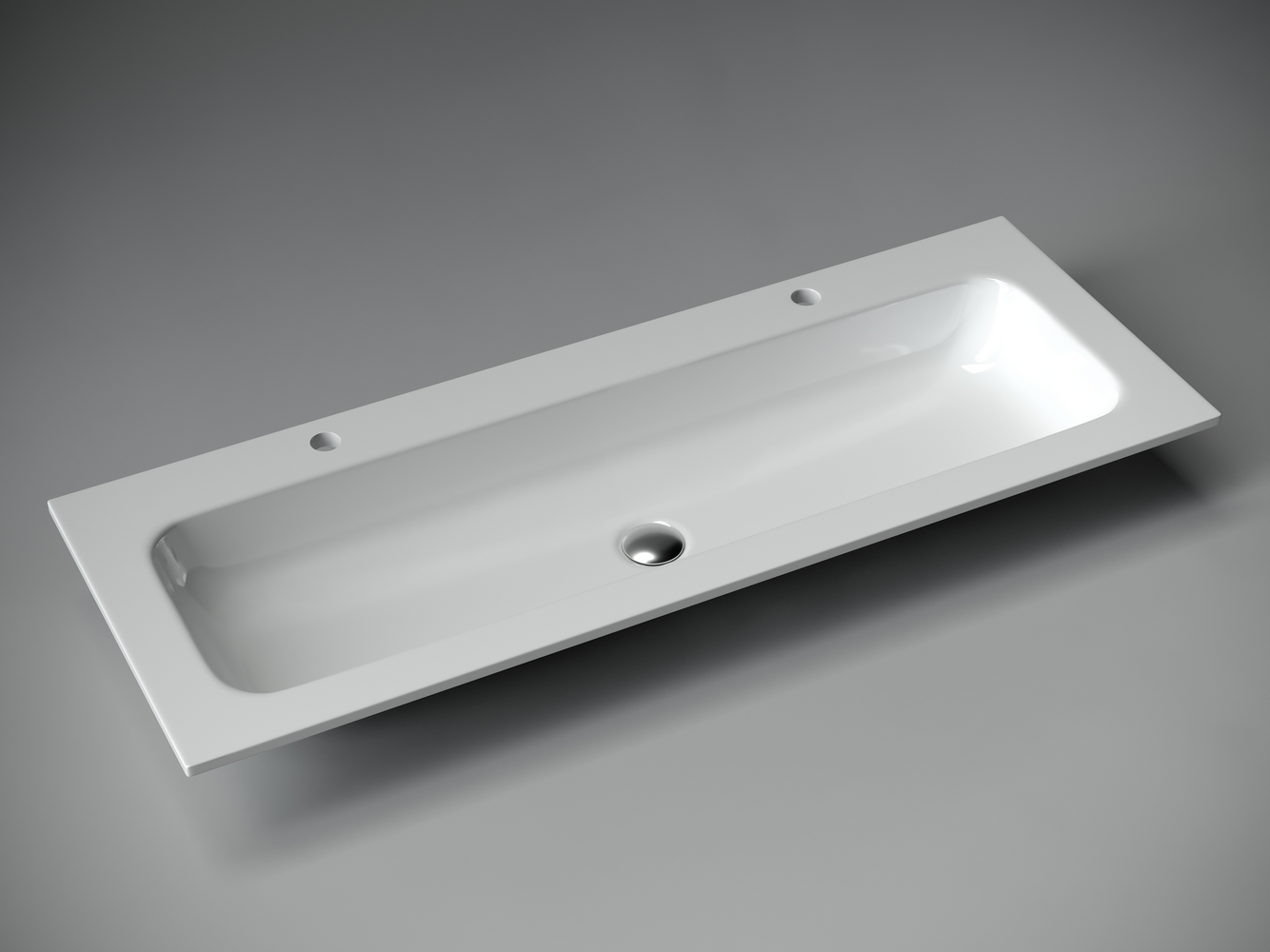 Фото Раковина Ceramicanova Grace CN7016 мебельная 121 × 45,7 × 13,7 см, белый глянцевый