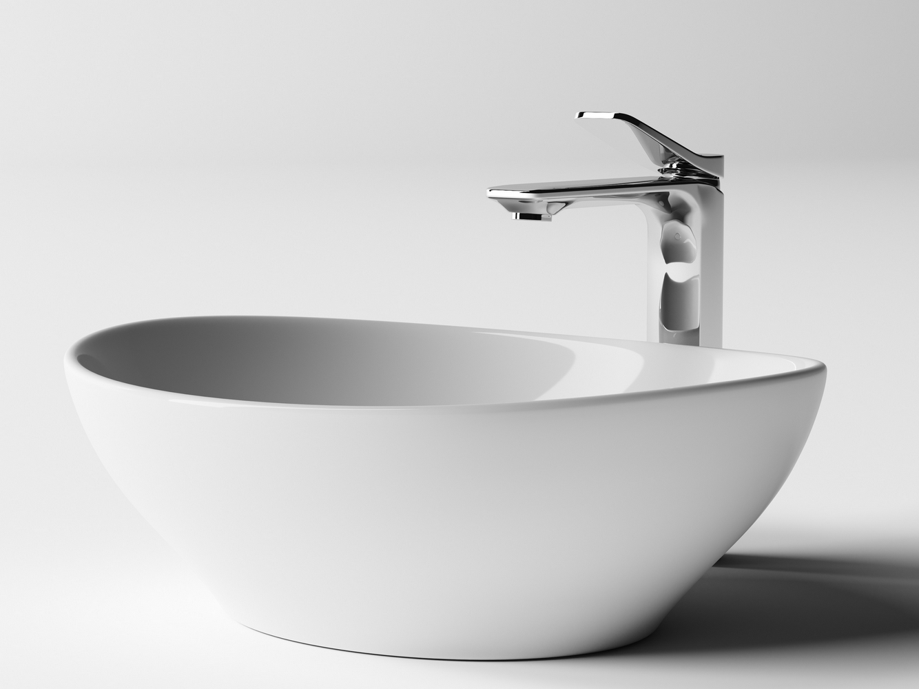 Фото Раковина Ceramicanova Element CN6016 накладная 40,5 × 33 × 14 см, белый глянцевый