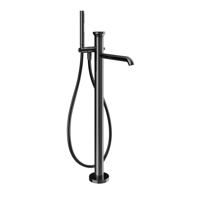 Фото Смеситель Gessi Origini 66028#706 для ванны, черный хром глянец pvd