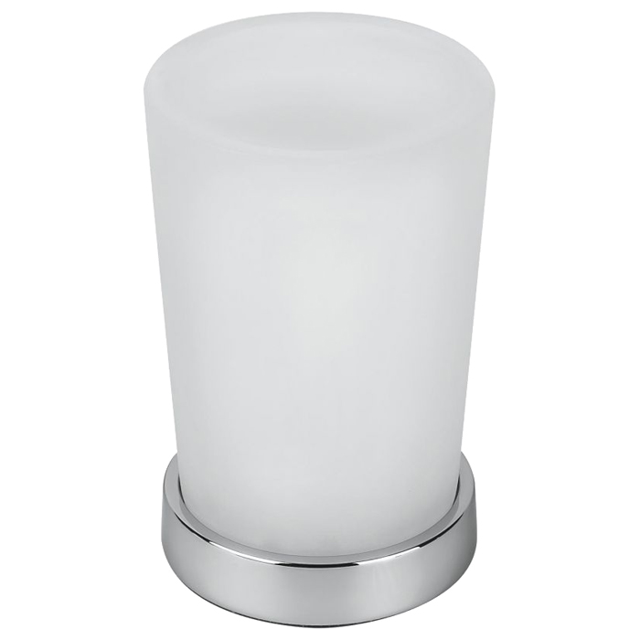 Фото Стакан Colombo Road B8041.CR-VAN настольный хром глянец/стекло матовое