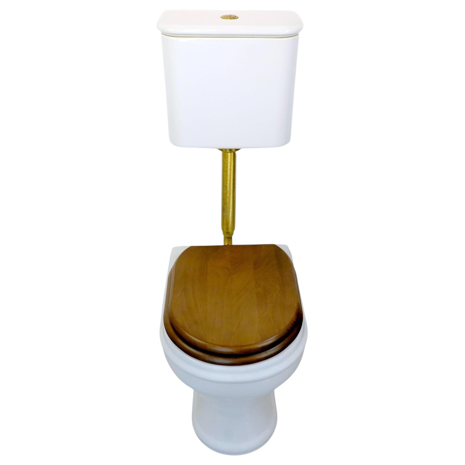 Фото Унитаз Migliore Charme 36380 со средним бачком кнопка бронза, выпуск универсальный