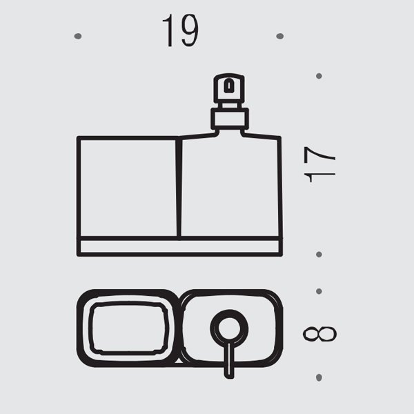 Фото Стакан Colombo Time W4271.CR-VAN настольный хром глянец/стекло матовое