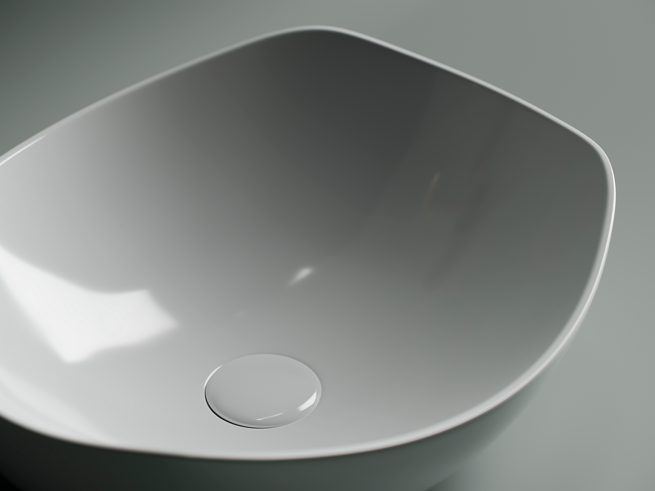 Фото Раковина Ceramicanova Element CN5017 накладная 42 × 38,5 × 14,5 см, белый глянцевый