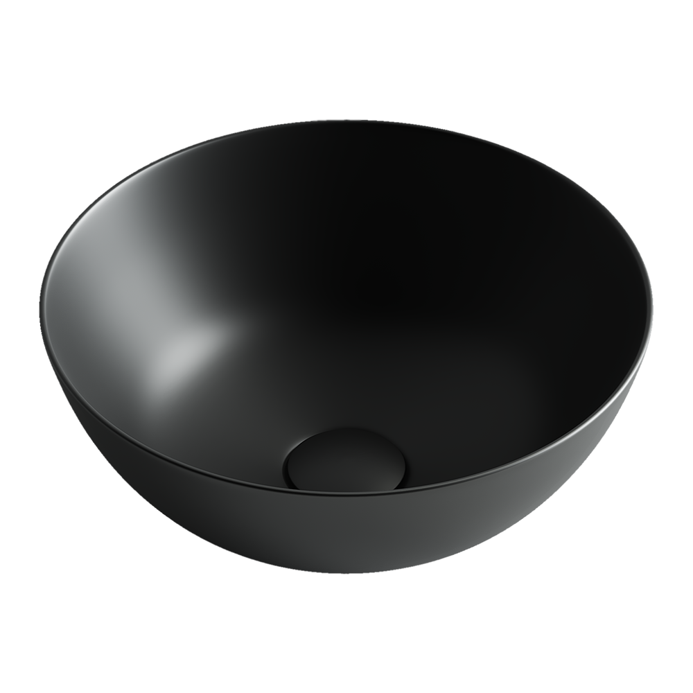 Фото Раковина Ceramicanova Element CN6004 накладная 35,8 × 35,8 × 15,5 см, черный матовый