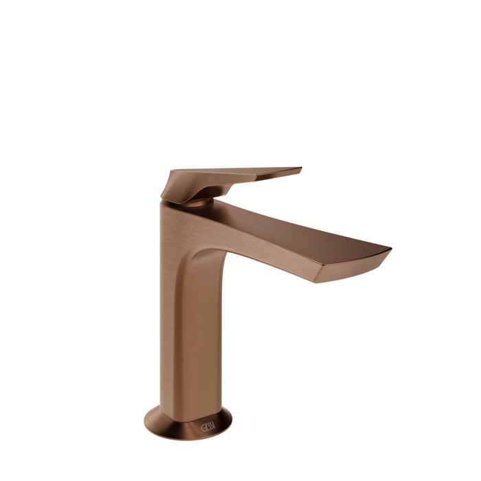 Фото Смеситель Gessi Ventaglio 72051#708 для раковины с донным клапаном, медь браш pvd