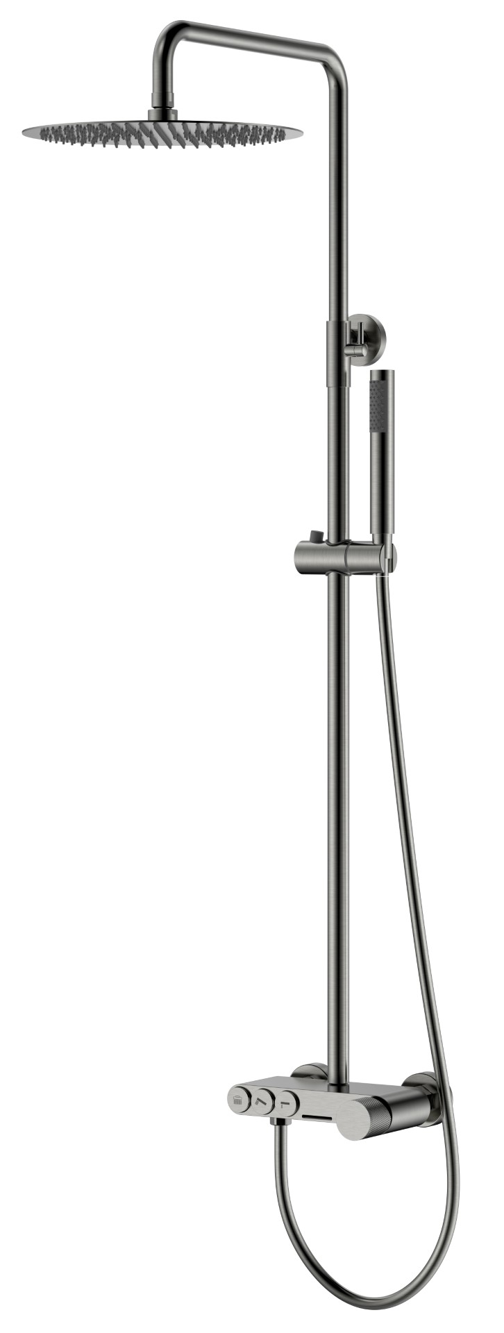 Фото Душевая стойка Boheme Stick 128-SGM.2 shine gun metal, графит глянец