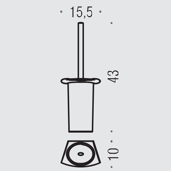 Фото Ершик Colombo Land B2807.CR-VAN подвесной хром глянец/стекло матовое