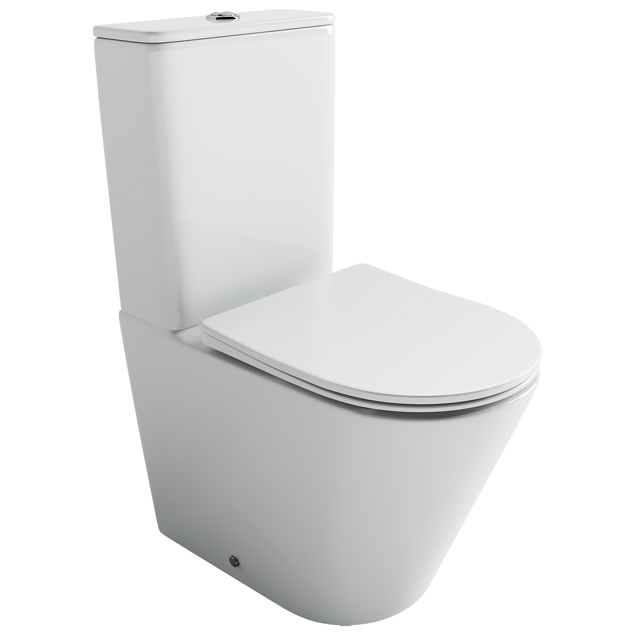 Фото Унитаз Ceramicanova Highlight CN1802T с сиденьем с бачком компакт, белый глянцевый
