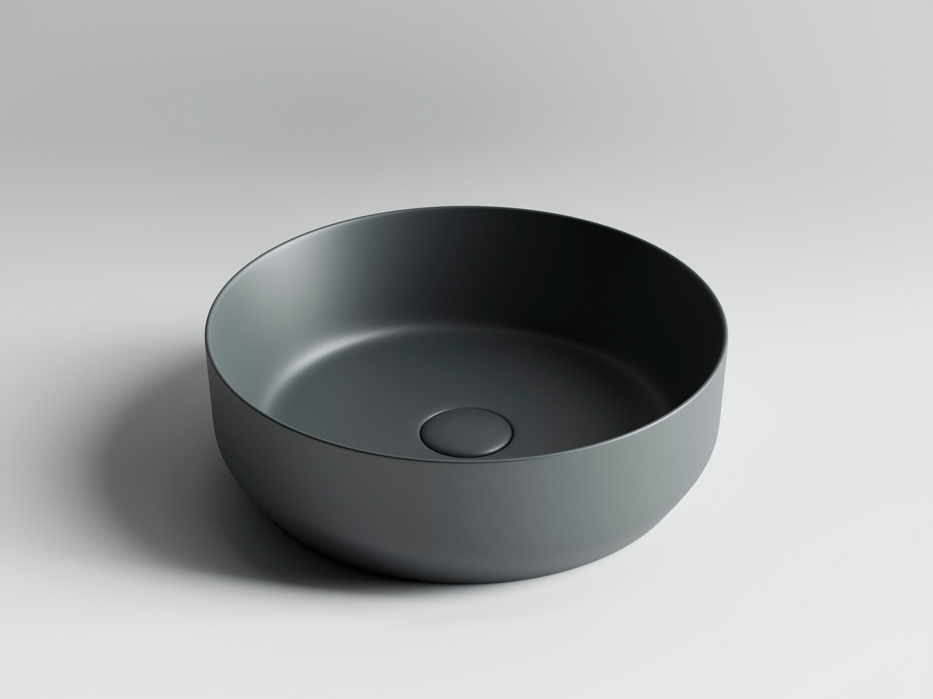 Фото Раковина Ceramicanova Element CN6022MDH накладная 39 × 39 × 12 см, темный антрацит матовый