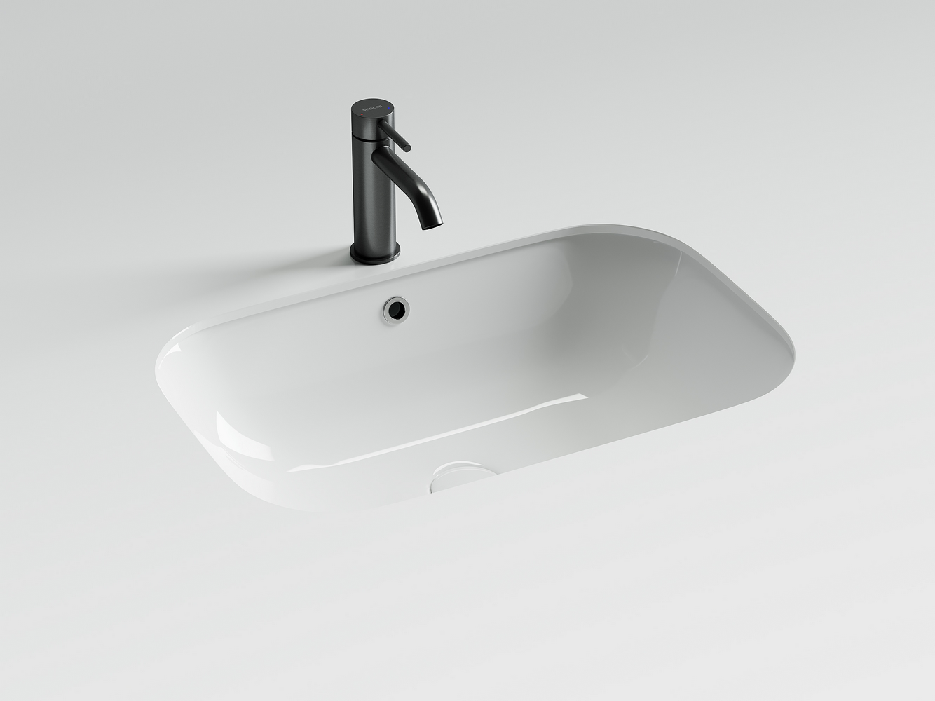 Фото Раковина Ceramicanova Era CN15007 встраиваемая под столешницу 61,5 × 41 × 19 см, белый глянцевый