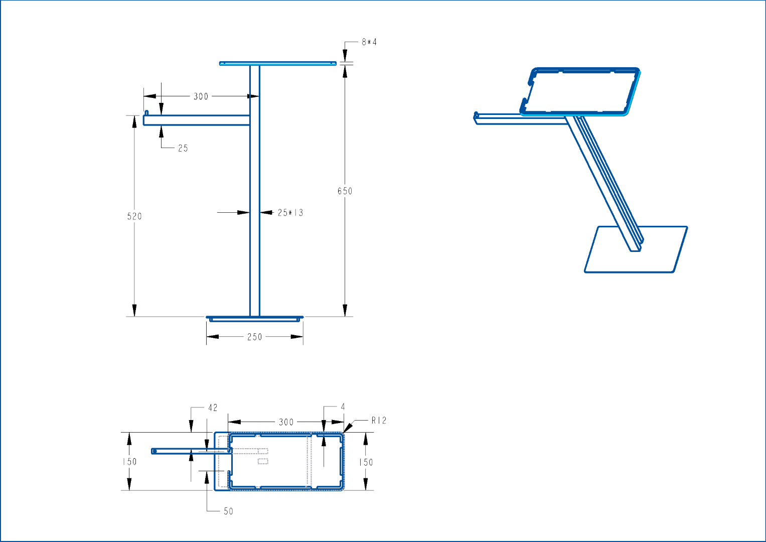 Фото Стойка Boheme 10952-BRB с полкой и держателем буамги, бронза браш