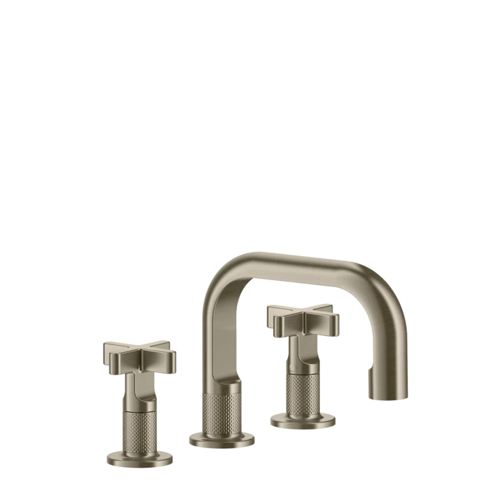 Фото Смеситель Gessi Inciso 58111#149 для раковины с донным клапаном, никель браш