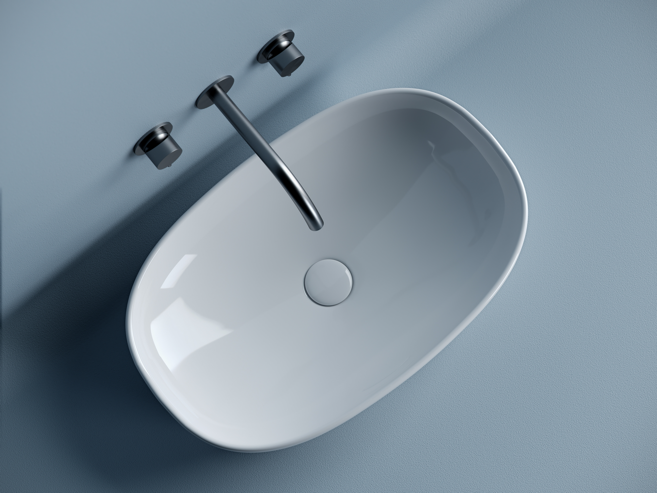 Фото Раковина Ceramicanova Element CN5039 накладная 60 × 38 × 13 см, белый глянцевый