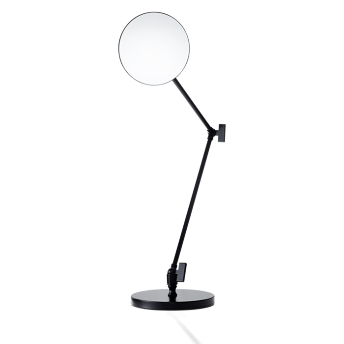 Фото Зеркало Decor Walther Round 0102860 косметическое настольное увел 5x, черный матовый