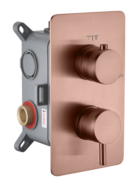 Фото Смеситель для душа Boheme Cell 135-2-CB на 2 потока медь браш