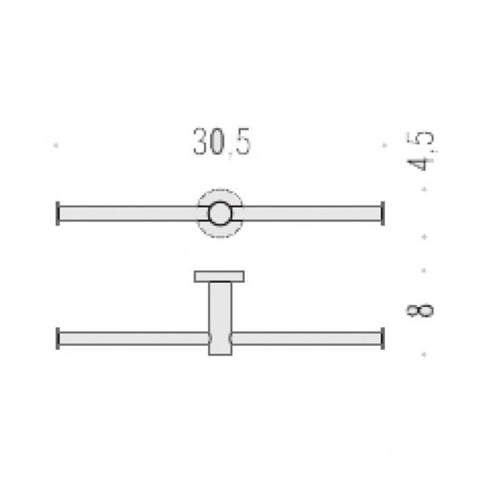 Фото Полотенцедержатель Colombo Forever B2910.CR подвесной L 59 см хром глянец
