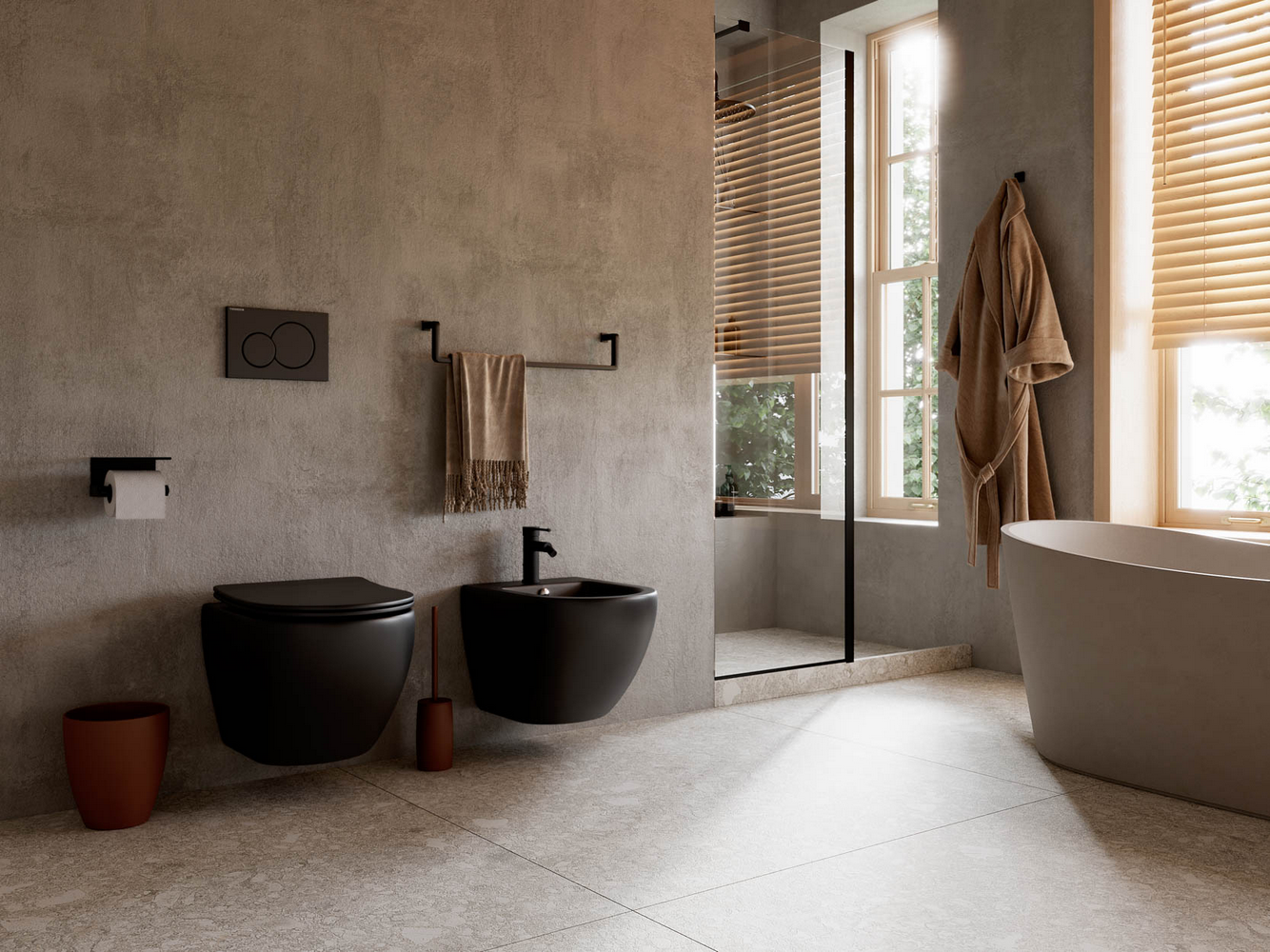 Фото Биде Ceramicanova Metropol CN4003MB подвесное, черный матовый