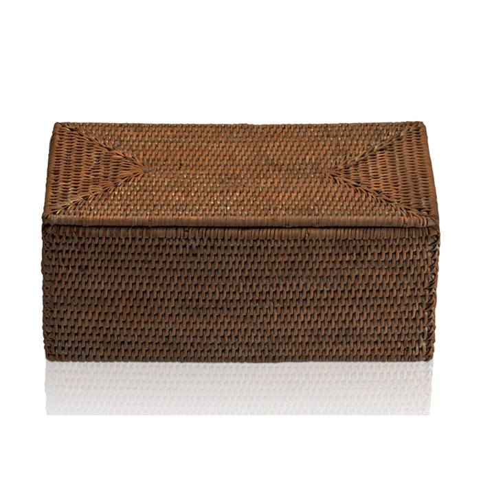Фото Коробка Decor Walther Basket 0932192 настольная 30x15,5x14 см, ротанг темный