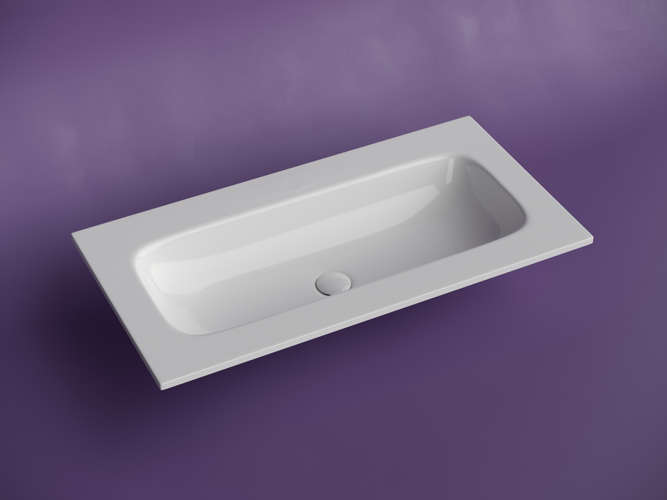 Фото Раковина Ceramicanova Grace CN7019wx мебельная 91 × 45,7 × 13,7 см, белый глянцевый