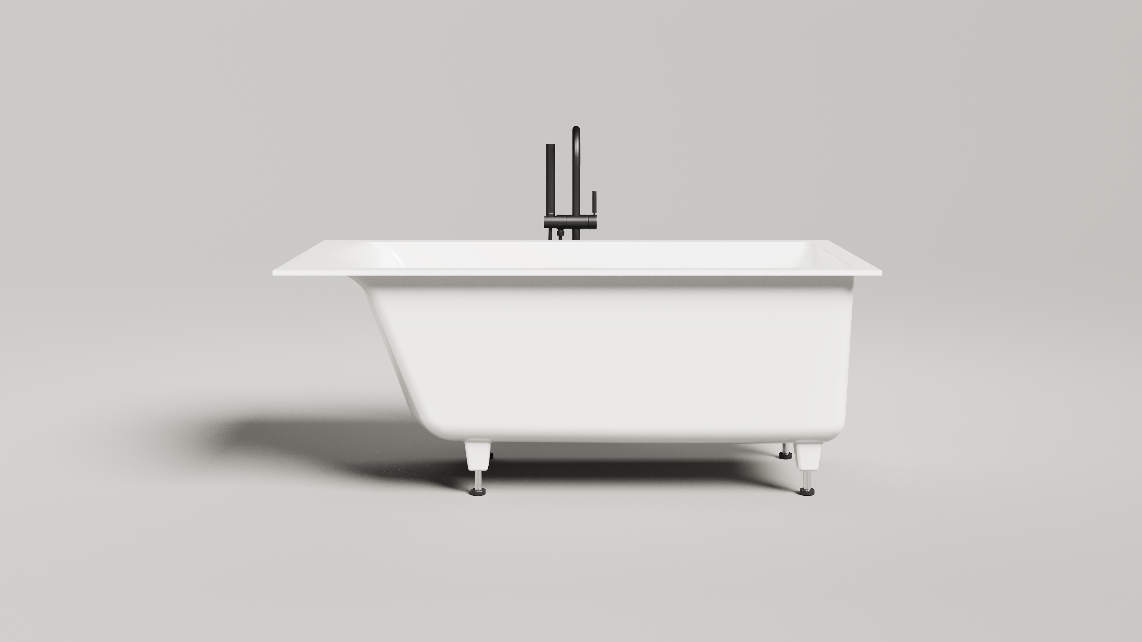 Фото Ванна Salini Cascata Kit 150x70 105012G встраиваемая из литьевого мрамора, белая глянцевая