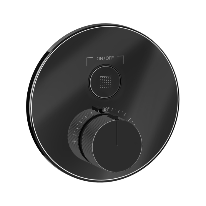 Фото Смеситель Gessi Hi-Fi 38711#706 для душа термостат, черный хром глянец pvd