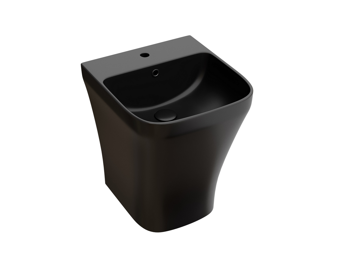 Фото Раковина Ceramicanova Dion CN6067MB напольная 36,5 × 40 × 45,5 см, черный матовый