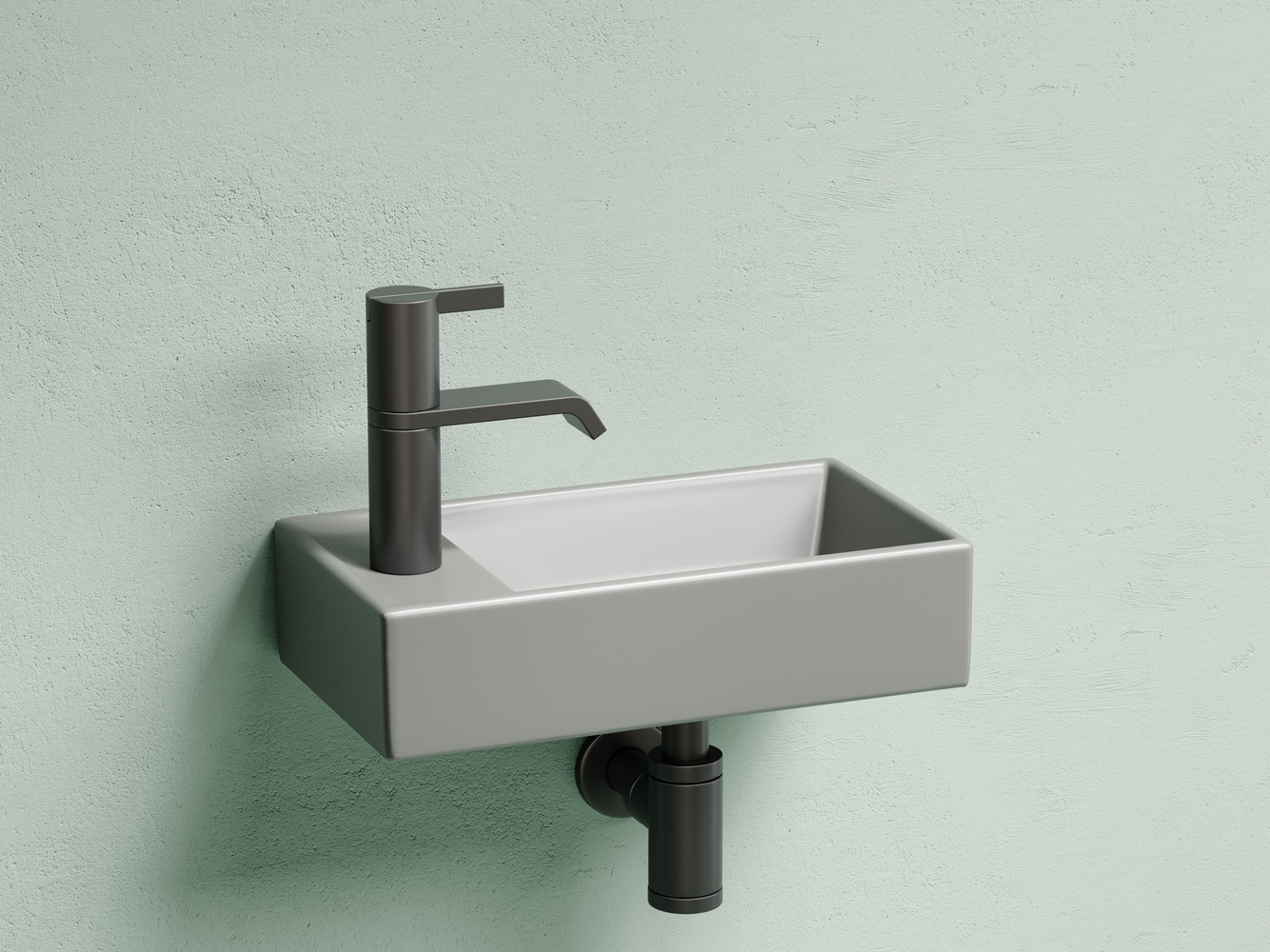 Фото Раковина Ceramicanova Element CN6051RMH подвесная 40,7 × 21,7 × 10 см, антрацит матовый