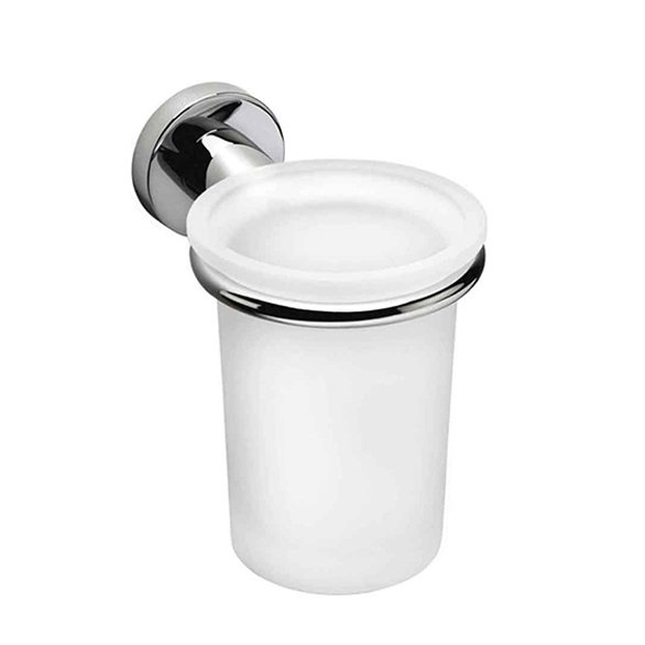 Фото Стакан Colombo Basic B2702.CR-VAN подвесной хром глянец/стекло матовое